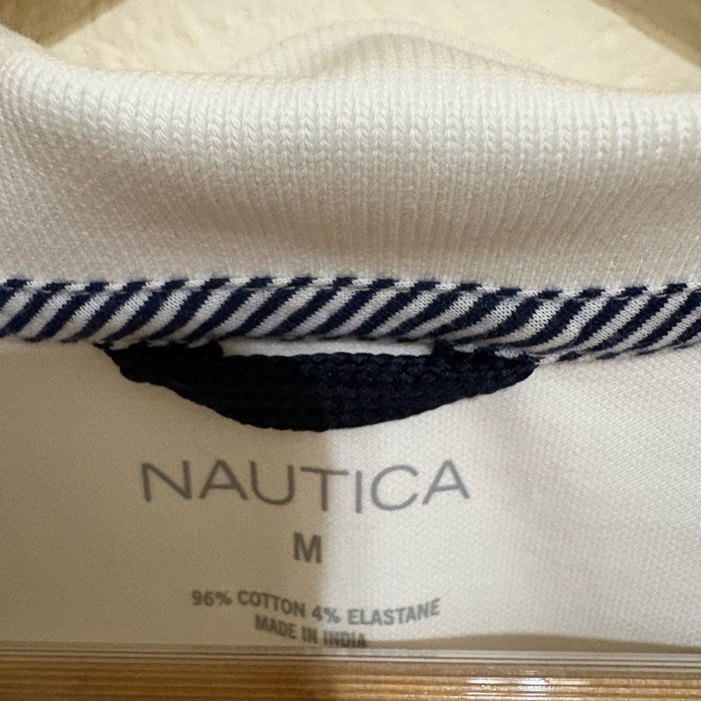 Nautica Women's Classic White Button Down Shirt - Picture 3 of 3